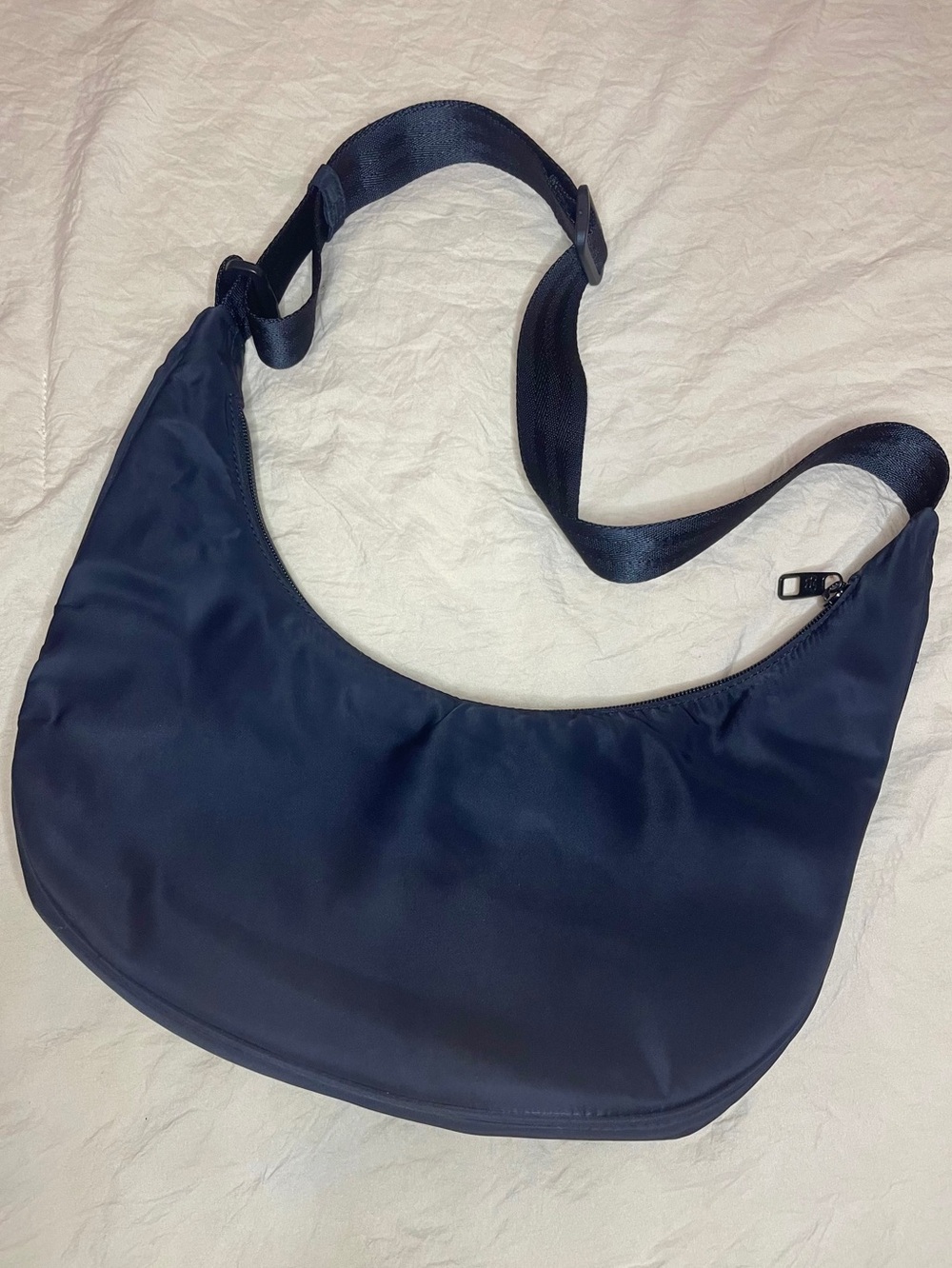 Aritzia Sunday Best Nylon Crescent Shoulder Bag in Black